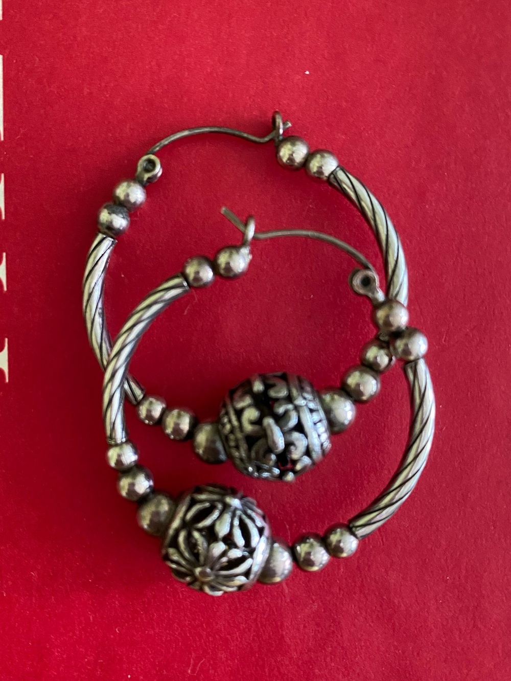 NWOT Silver hoop earrings
